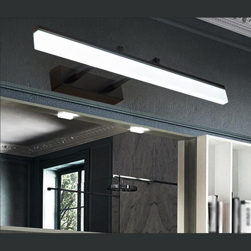 Luce da parete da bagno dritto Light Alluminio LED LED Nordic Sconce Lighting in nero