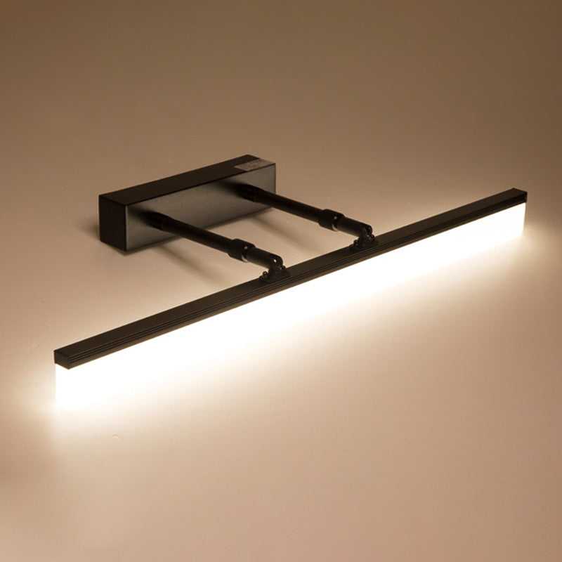 Luce da parete da bagno dritto Light Alluminio LED LED Nordic Sconce Lighting in nero