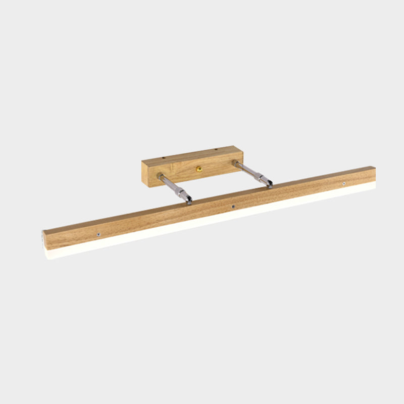 Rectangle Wall Light Fixture Simplicity Style Wood LED Beige Wall Mount Light Fixture