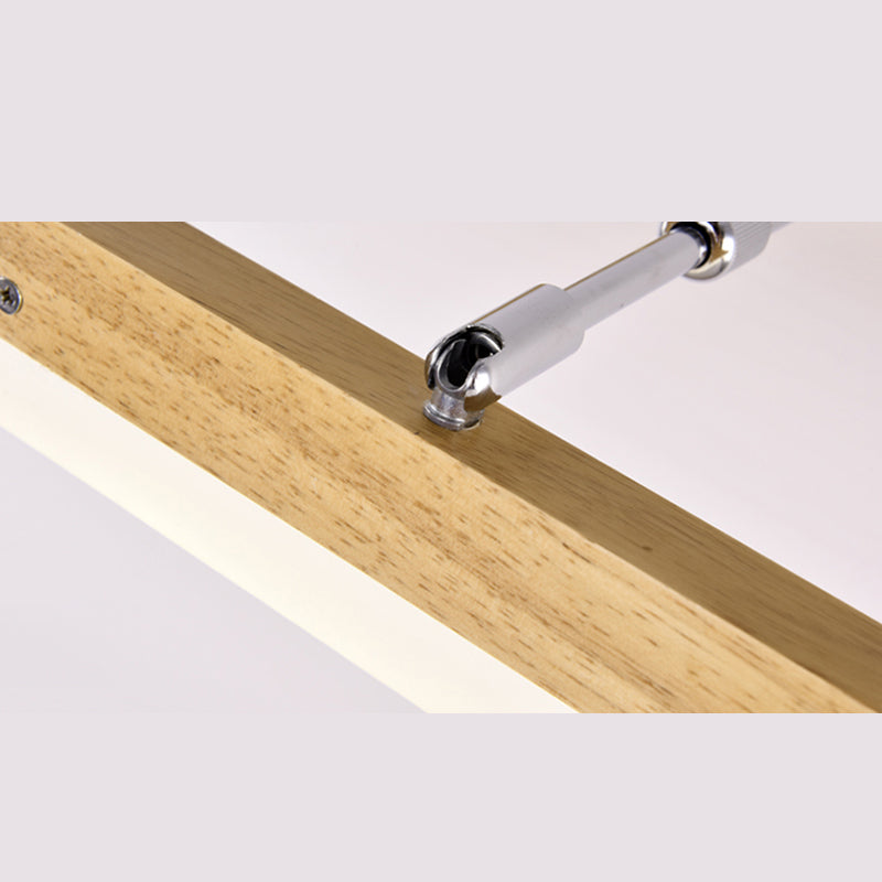 Rechteck Wandleuchte Einfachheitstil Holz LED Beige Wandmontage Leuchte Leuchte