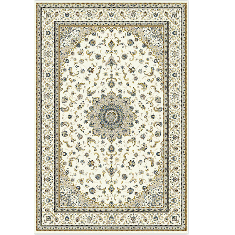 Shabby Chic Tribal Pattern Carpet Brown Polyester Area Rug Non-Slip Backing Rug for Home Decor