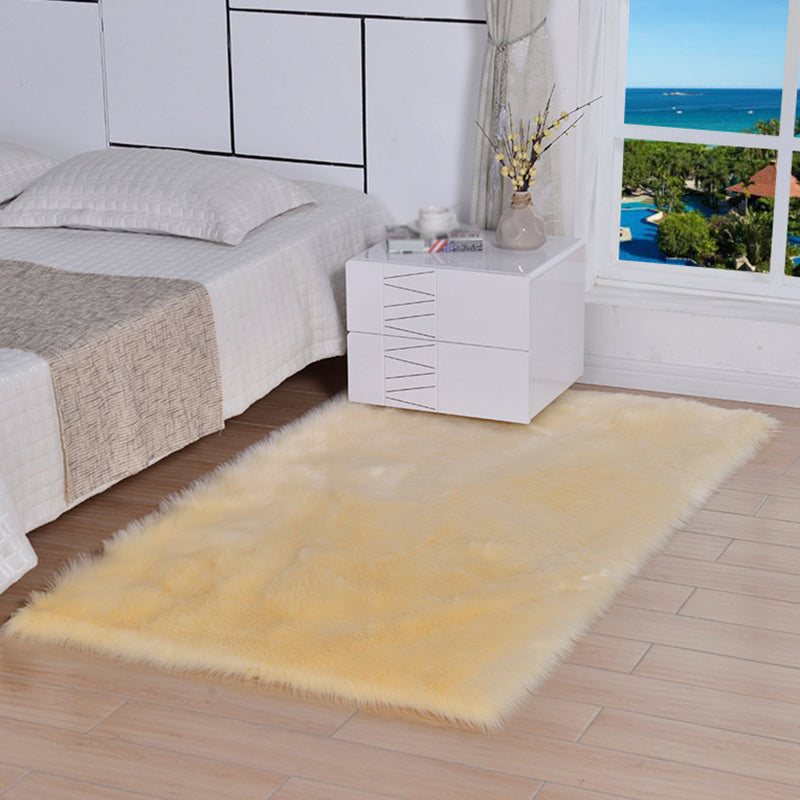 Rapis élégant Comfort Shag Contemporary Plain Carpet Polypropylène Washable Area Tapis pour le salon