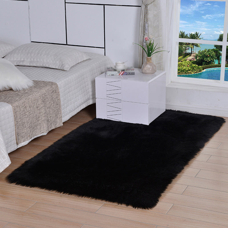 Stylish Comfort Shag Rug Contemporary Plain Carpet Polypropylene Washable Area Rug for Living Room