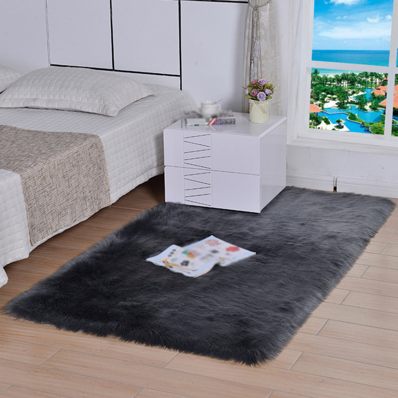 Stylish Comfort Shag Rug Contemporary Plain Carpet Polypropylene Washable Area Rug for Living Room