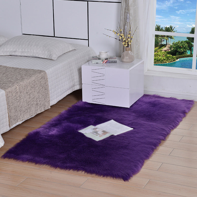 Rapis élégant Comfort Shag Contemporary Plain Carpet Polypropylène Washable Area Tapis pour le salon