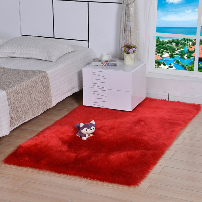 Rapis élégant Comfort Shag Contemporary Plain Carpet Polypropylène Washable Area Tapis pour le salon