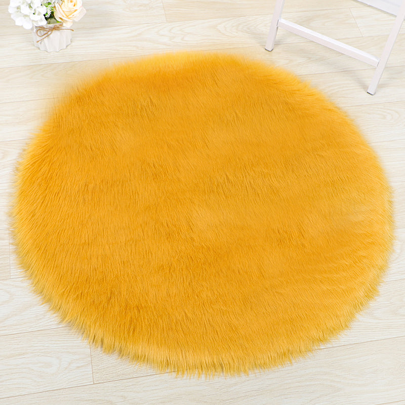 Simplicité tapis rond simple apaisant le tapis en polypropylène shag tapis lavable convivial pour le salon