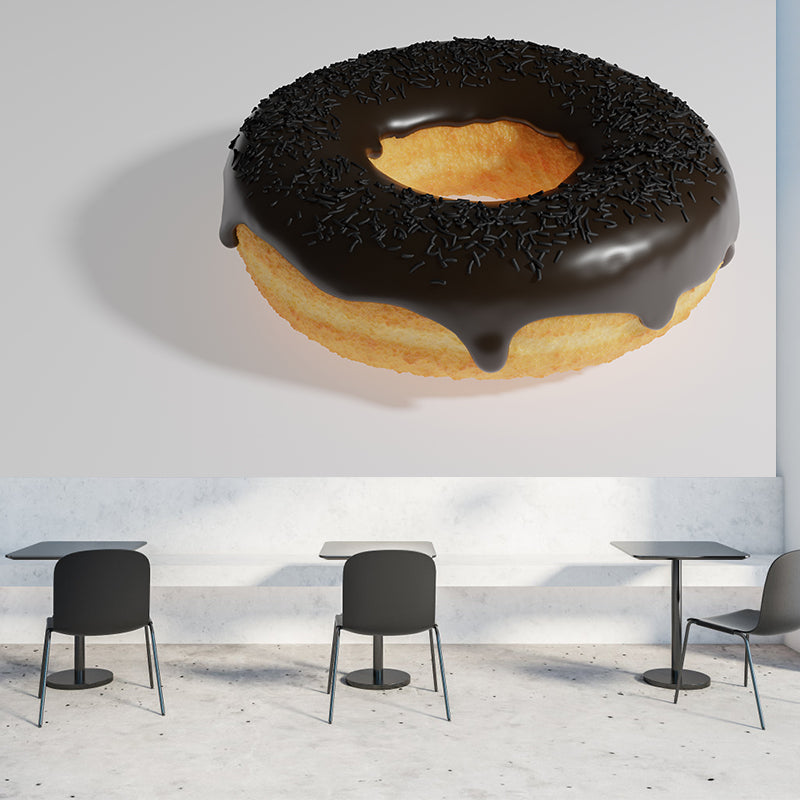 3D Donut Unique Wall Mural Personalized Size Available,Mural for Dining Room