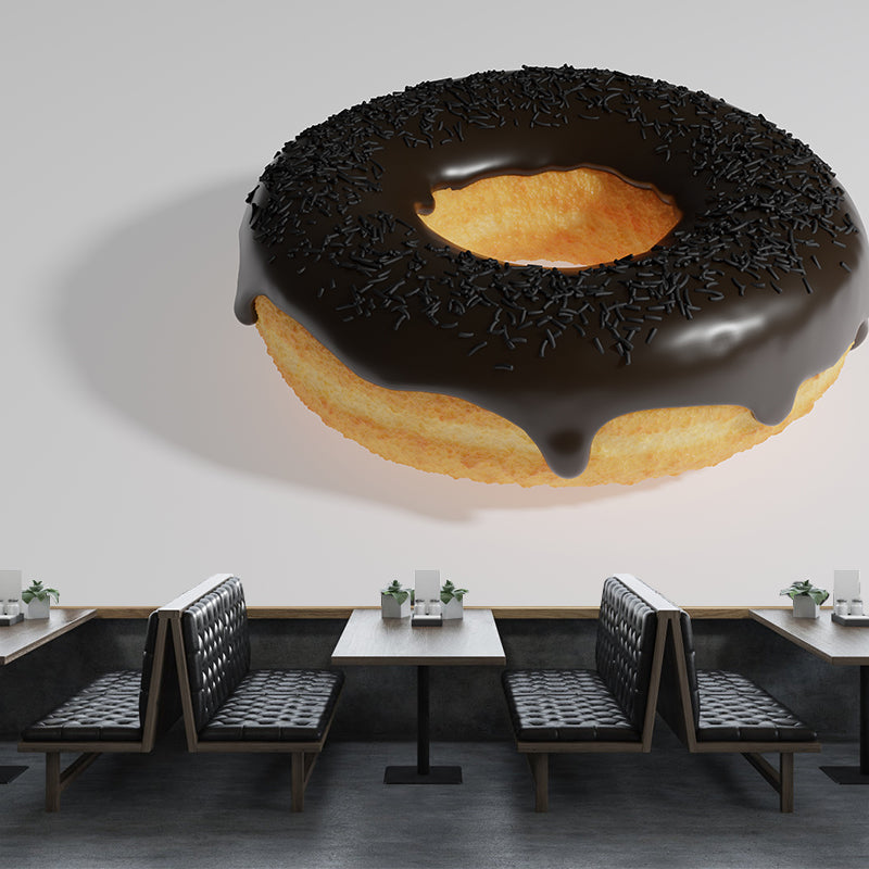 3D Donut Unique Wall Mural Personalized Size Available,Mural for Dining Room