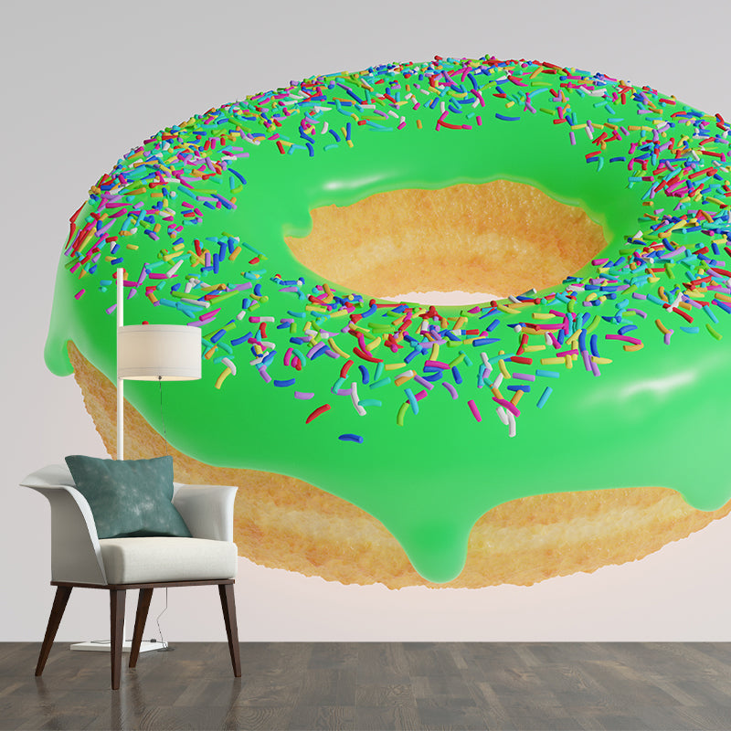 3D Donut Unique Wall Mural Personalized Size Available,Mural for Dining Room