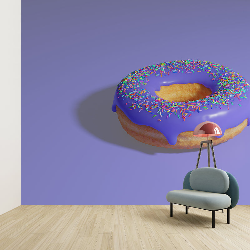 3D Donut Unique Wall Mural Personalized Size Available,Mural for Dining Room