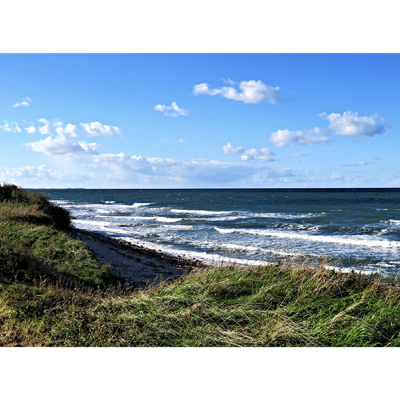 Beautiful Sky and Cloud Mural Wallpaper Scenery of Sea Modern Decorating for Gust Room