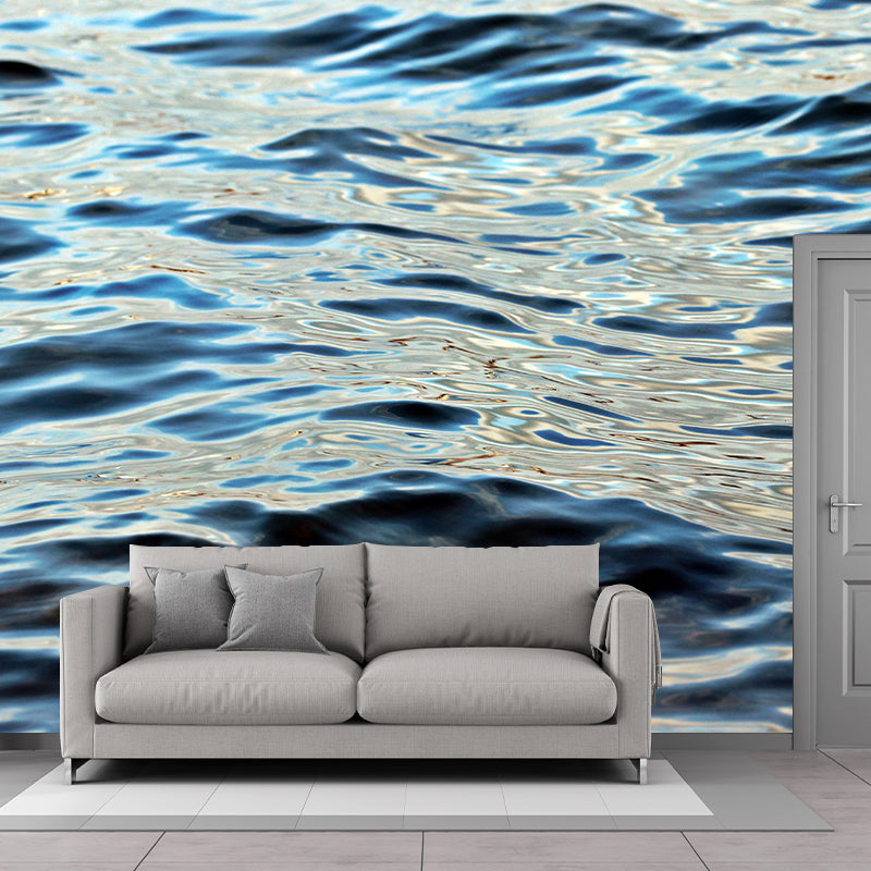 Tropics Seascape Wall Paper Mural Soft Color Mildew Resistant Wall Art for Home