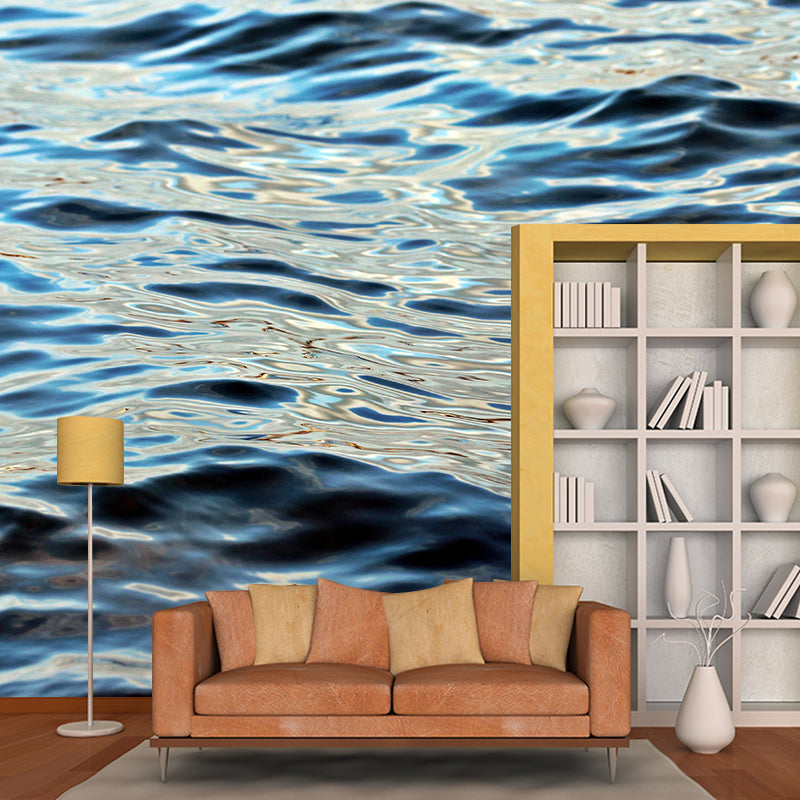 Tropics Seascape Wall Paper Mural Soft Color Mildew Resistant Wall Art for Home