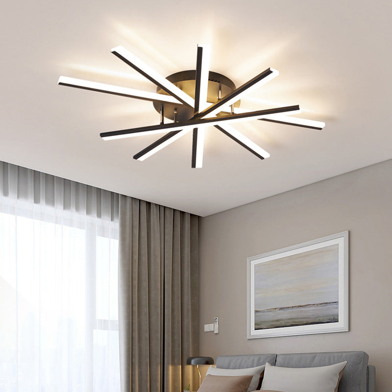 Simplicity Style Household LED Lamp Linear Flush Mount Ceiling Light for Living Room