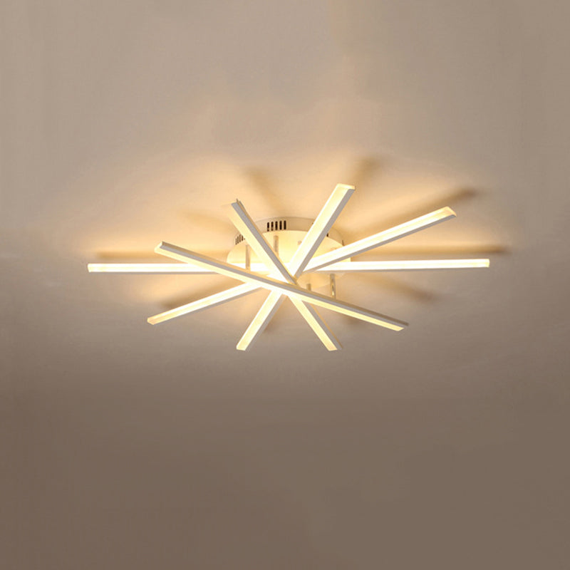 Simplicity Style Household LED Lamp Linear Flush Mount Ceiling Light for Living Room