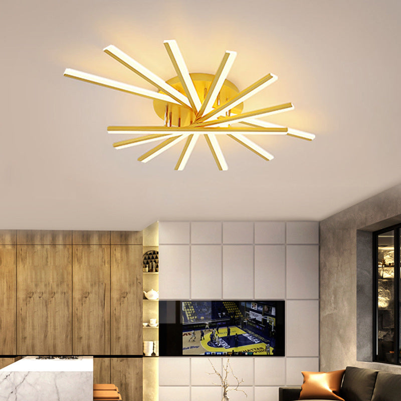 Simplicity Style Household LED Lamp Linear Flush Mount Ceiling Light for Living Room