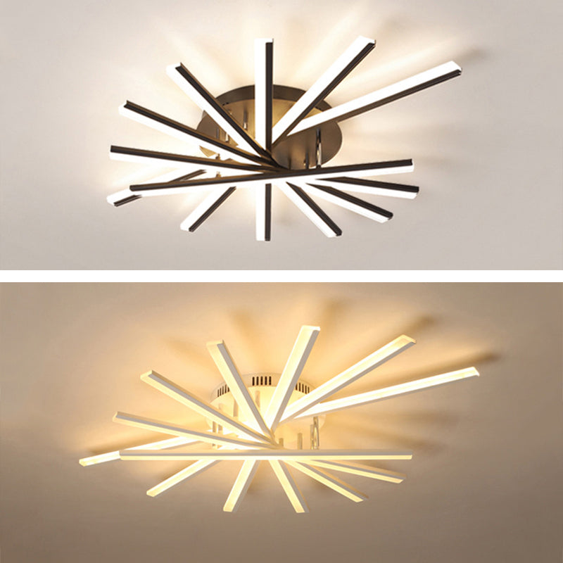 Simplicity Style Household LED Lamp Linear Flush Mount Ceiling Light for Living Room