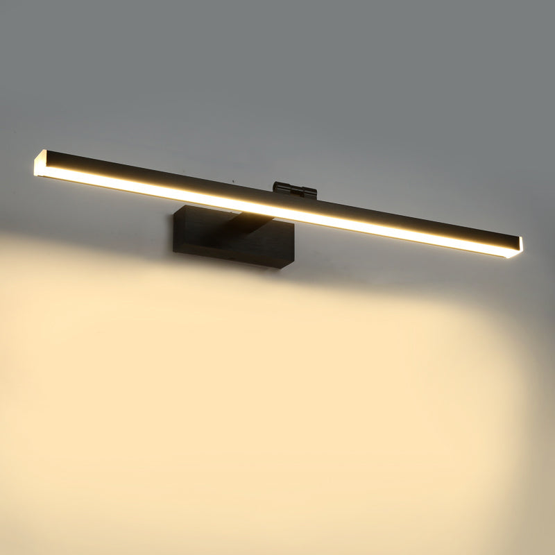 Metal Straight Wall Mounted Light Simplicity Style LED Wall Sconce Lighting in Black