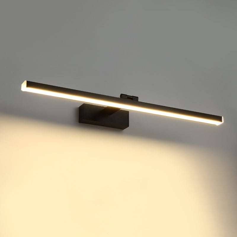 Lámpara lineal lámpara de luz contemporánea led de aluminio baños de pared lámpara de luz en negro