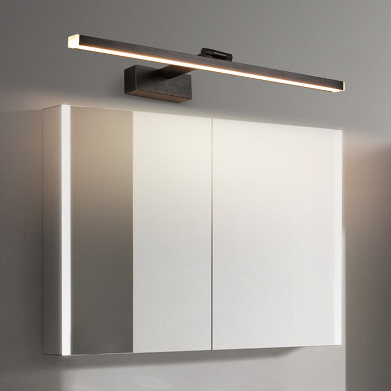 Lámpara lineal lámpara de luz contemporánea led de aluminio baños de pared lámpara de luz en negro