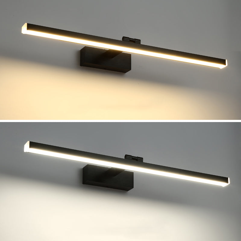 Lámpara lineal lámpara de luz contemporánea led de aluminio baños de pared lámpara de luz en negro