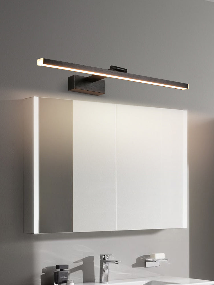 Lámpara lineal lámpara de luz contemporánea led de aluminio baños de pared lámpara de luz en negro