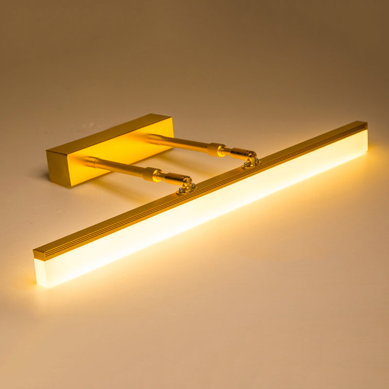 Metal Rectangle Wall Sconce Lighting Modern Style LED Wall Mounted Lighting in Gold