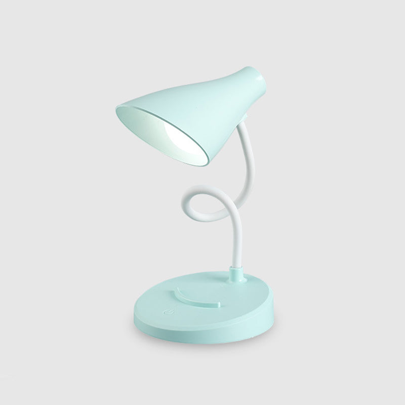 Étude LED conique Lumière Macaron Plastique Kids Room Touch Control Table Light