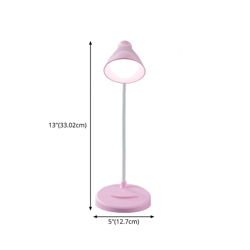 Étude LED conique Lumière Macaron Plastique Kids Room Touch Control Table Light