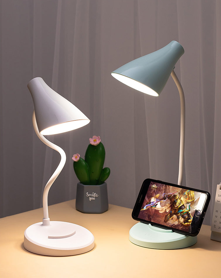 Étude LED conique Lumière Macaron Plastique Kids Room Touch Control Table Light