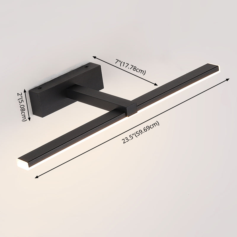 Lámpara de pared LED lineal de aluminio en simplicidad moderna Luz de pared acrílica para espacios interiores