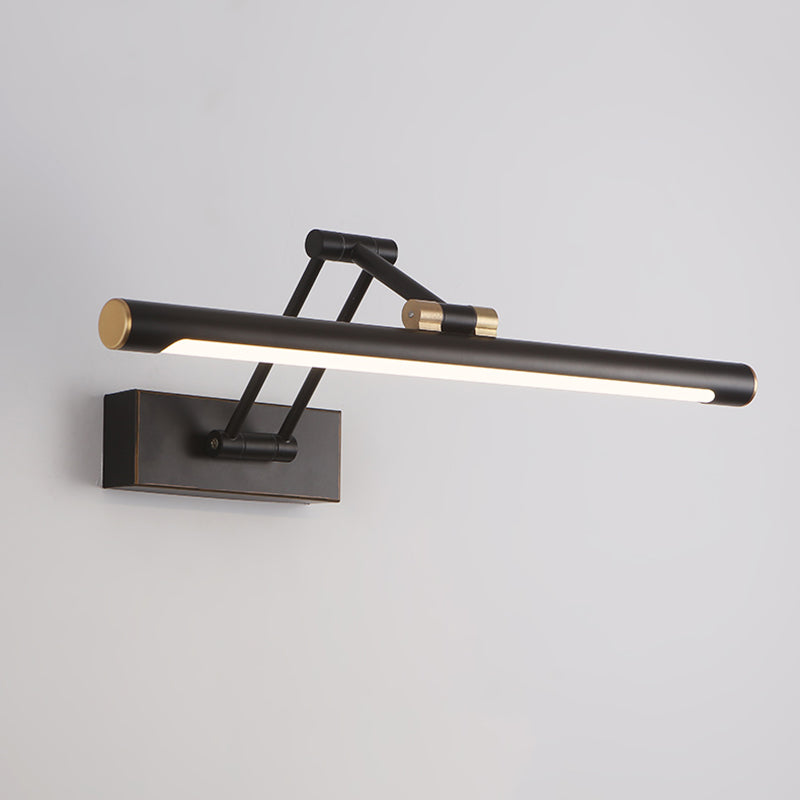 Lacquered Iron LED Wall Lamp in Modern Simplicity Acrylic Linear Adjustable Wall Light for Bathroom