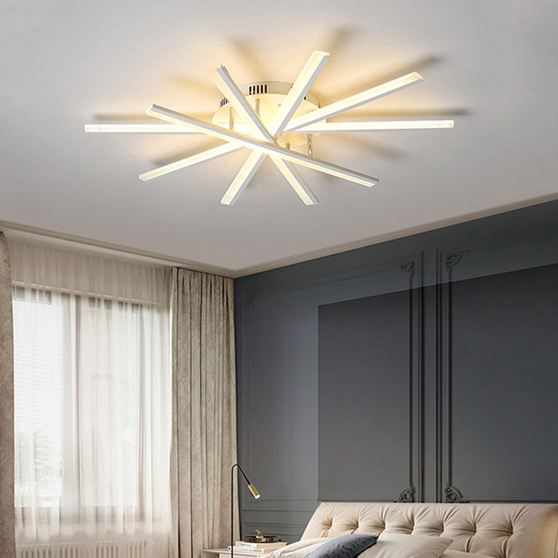 Simplicity Style Household LED Lamp Linear Flush Mount Ceiling Light for Living Room