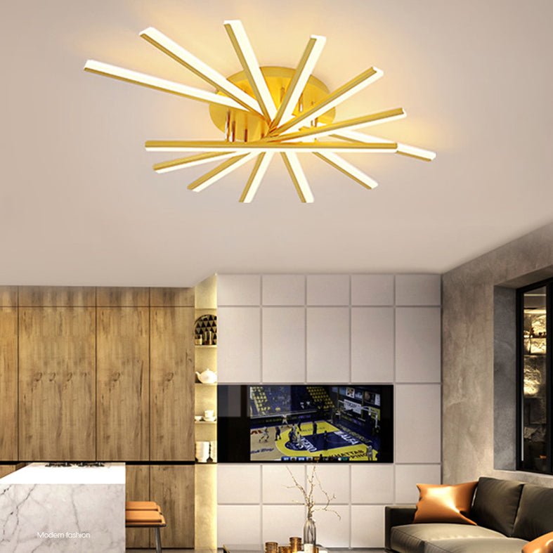 Simplicity Style Household LED Lamp Linear Flush Mount Ceiling Light for Living Room