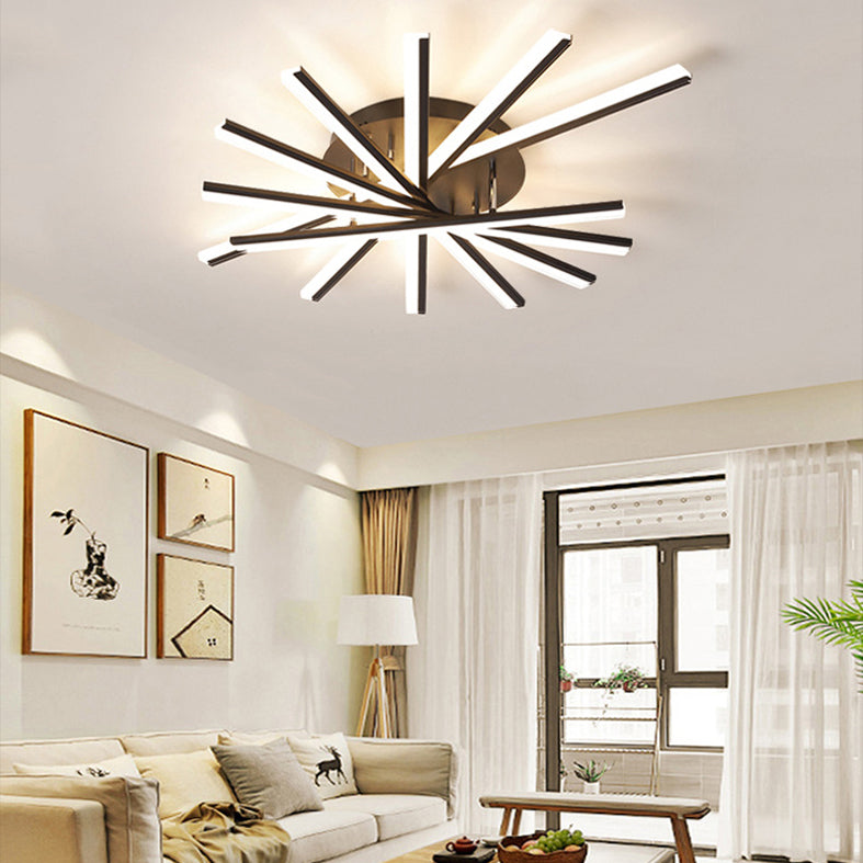 Simplicity Style Household LED Lamp Linear Flush Mount Ceiling Light for Living Room