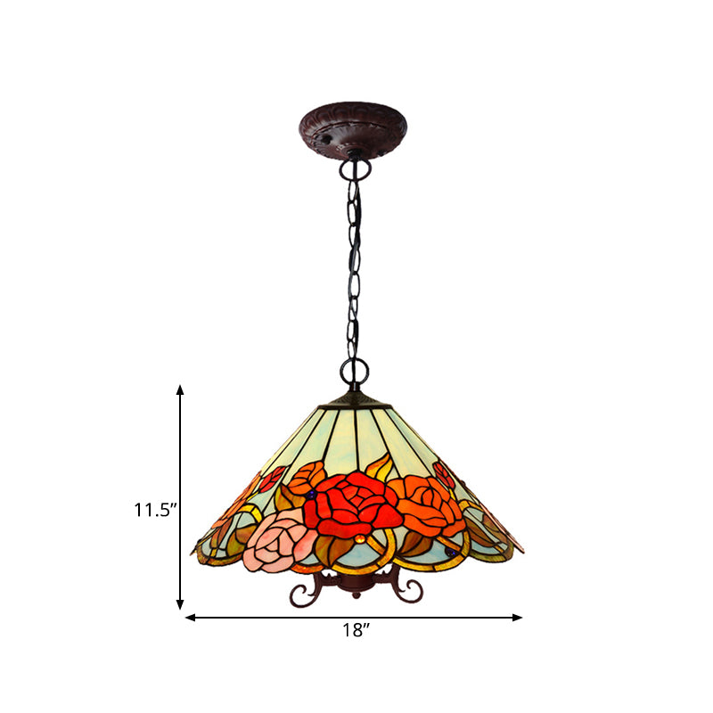 Éclairage de lustre à floral