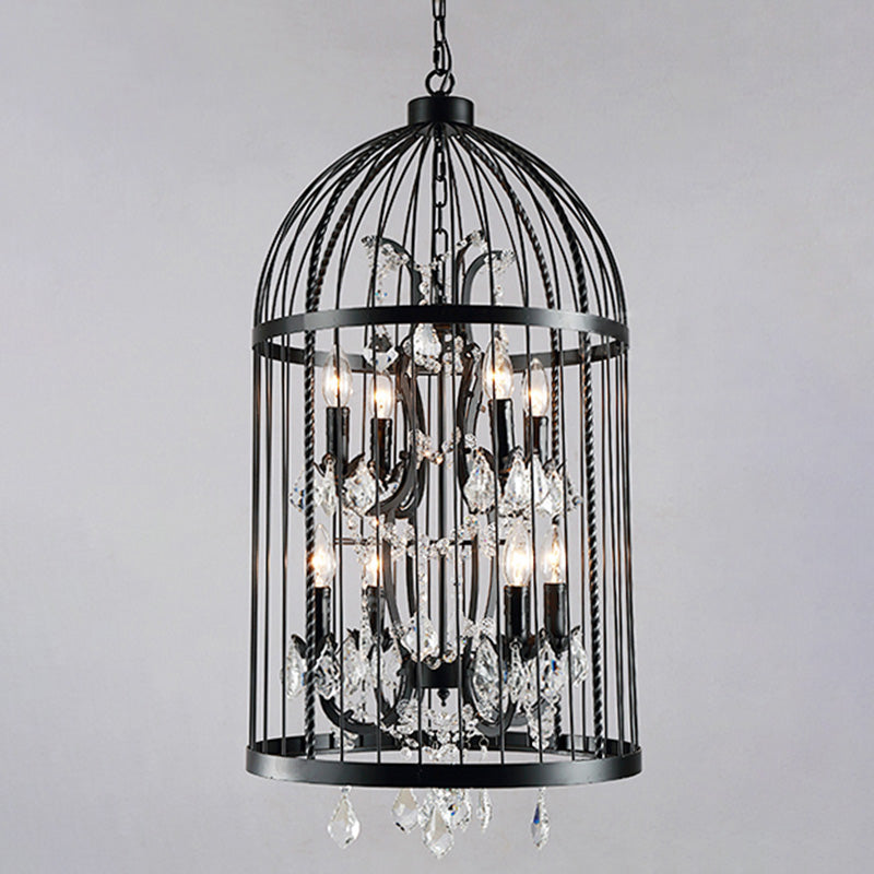 Lumo lampadario Light Light Industrial Style Metal Bird Cage Aione a sospensione