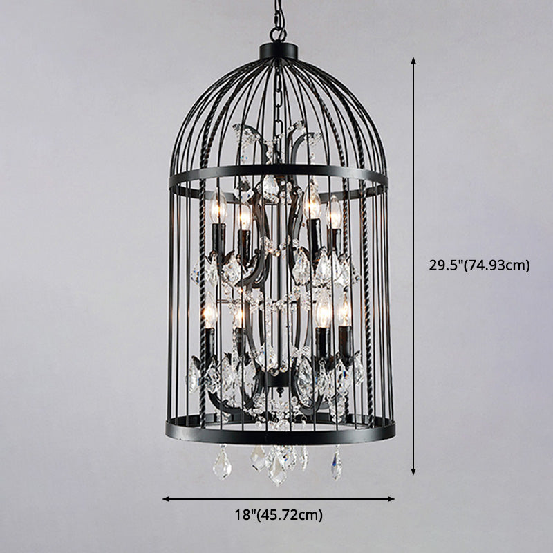 Chandelier Pendant Light Industrial Style Metal Bird Cage Pendant Lighting Fixture