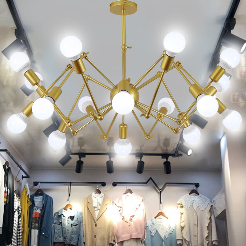 Lampada il lampadario in metallo Light Segnali Stilla Loft Spiders Abbigliamento Shop Affermazione Luce a sospensione