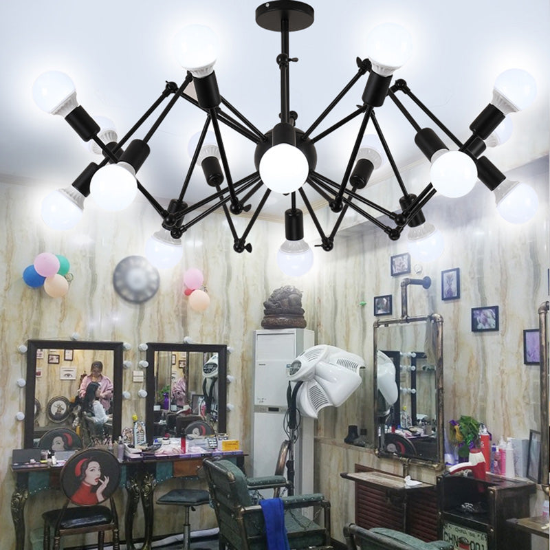 Metal Chandelier Light Fixture Loft Style Spiders Clothes Shop Ceiling Pendant Light