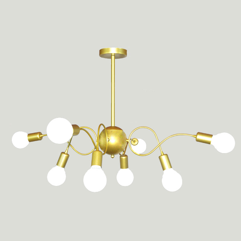 Kronleuchter Anhänger Licht minimalistischer Stil exponierter Glühbirnen Metallhängeanhänger Licht