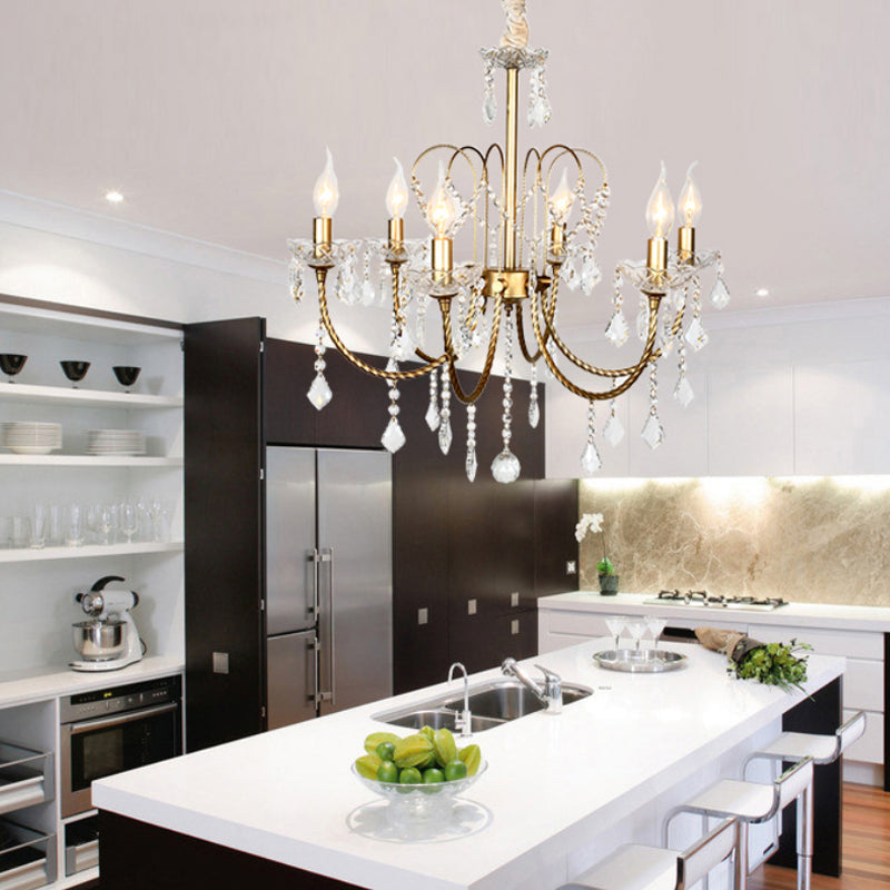 5/6 lumières Crystal Chandelier Pendant Light