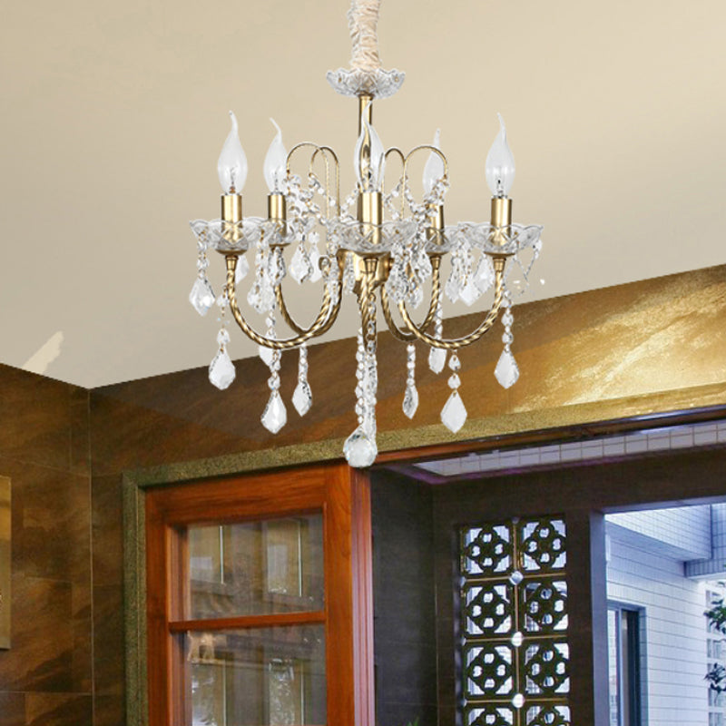 5/6 lumières Crystal Chandelier Pendant Light