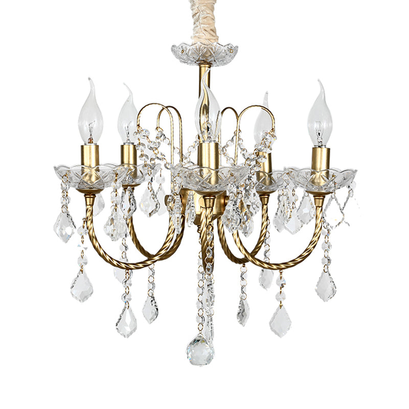 5/6 lumières Crystal Chandelier Pendant Light