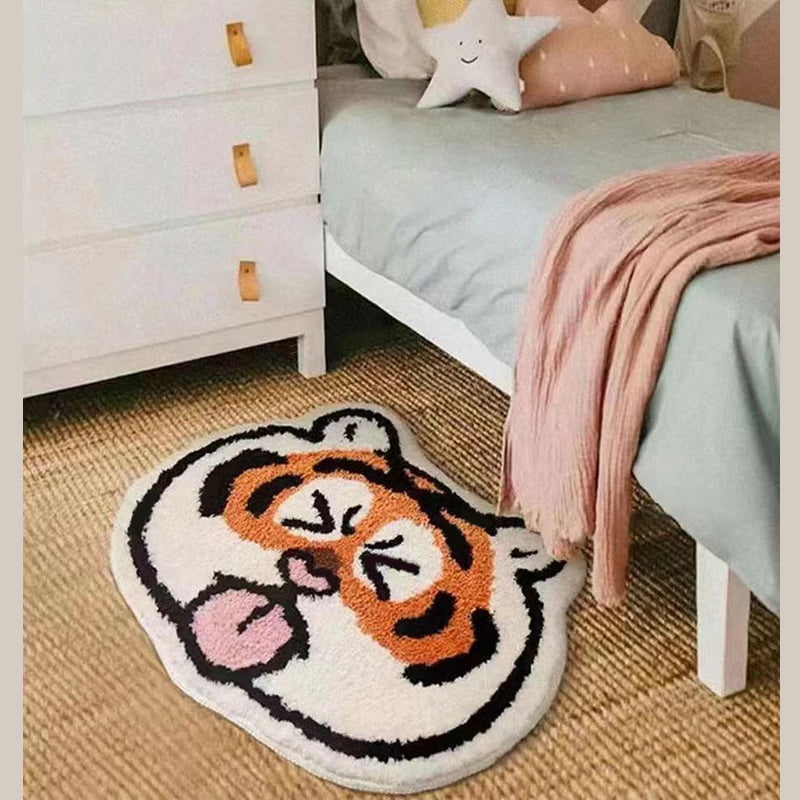 Neuheit Tiger Print Teppich Kinder Polyester Innen Teppich Teppich nicht rutschfest