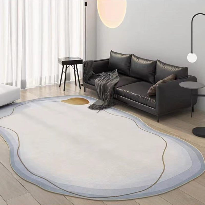 Chapeur de salon blanc décontracté la zone abstraite du tapis polyester anti-tapis intérieur