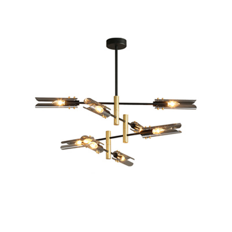 Black Glass Chandelier Lights Nordic Modern Ceiling Light Fixture for Living Room