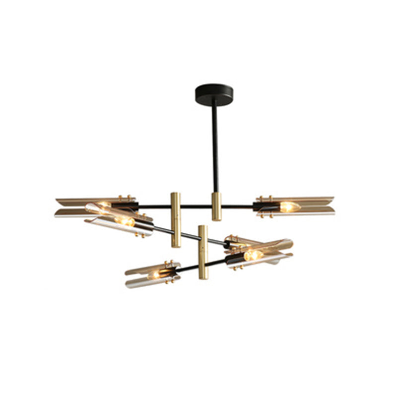 Black Glass Chandelier Lights Nordic Modern Ceiling Light Fixture for Living Room