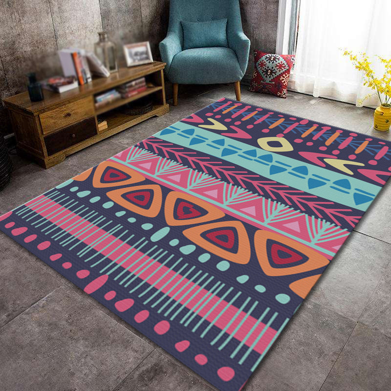 Distinctive Americana Indoor Rug Colorful Tribal Classicism Rug Washable Carpet for Living Room